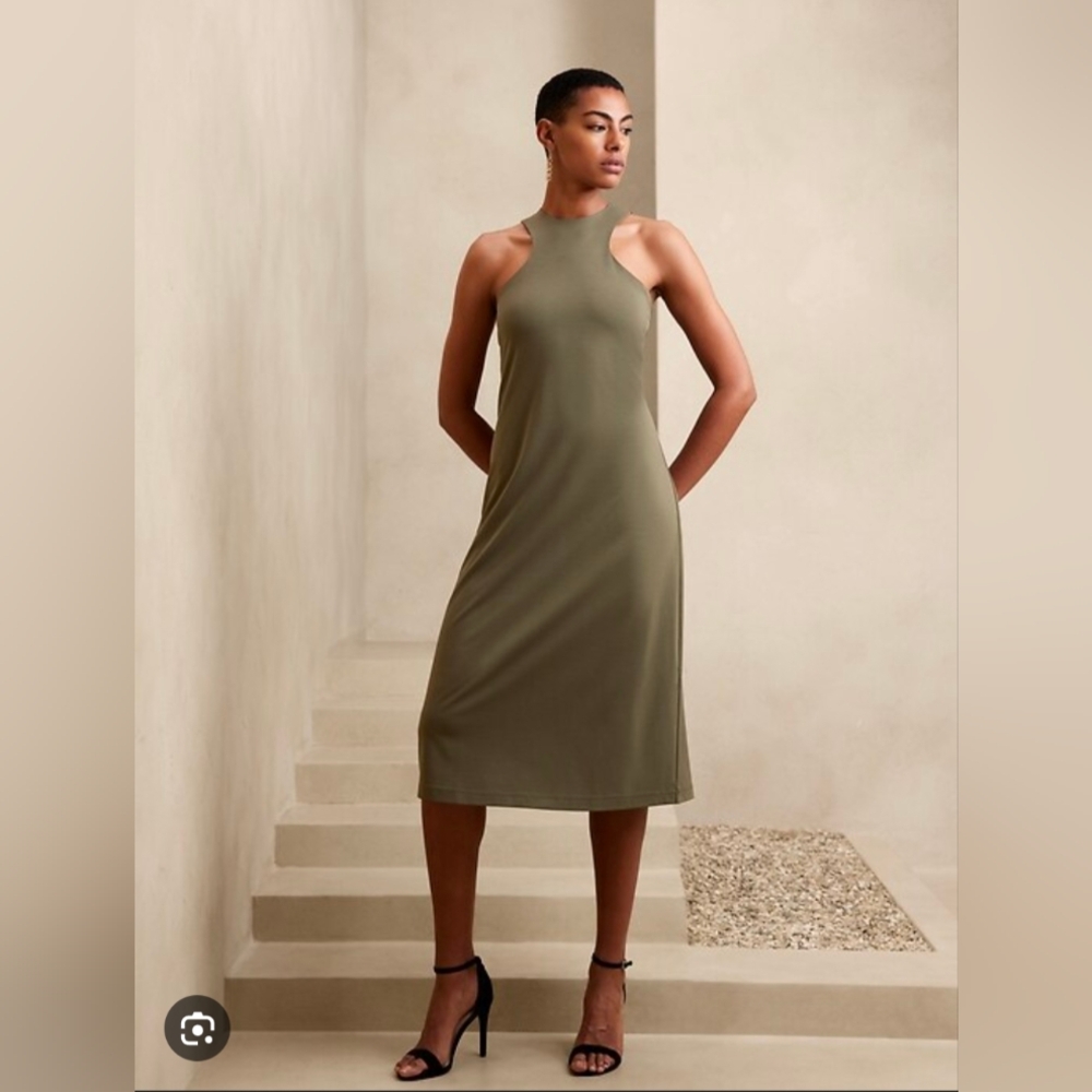 Banana Republic Green Midi Dress